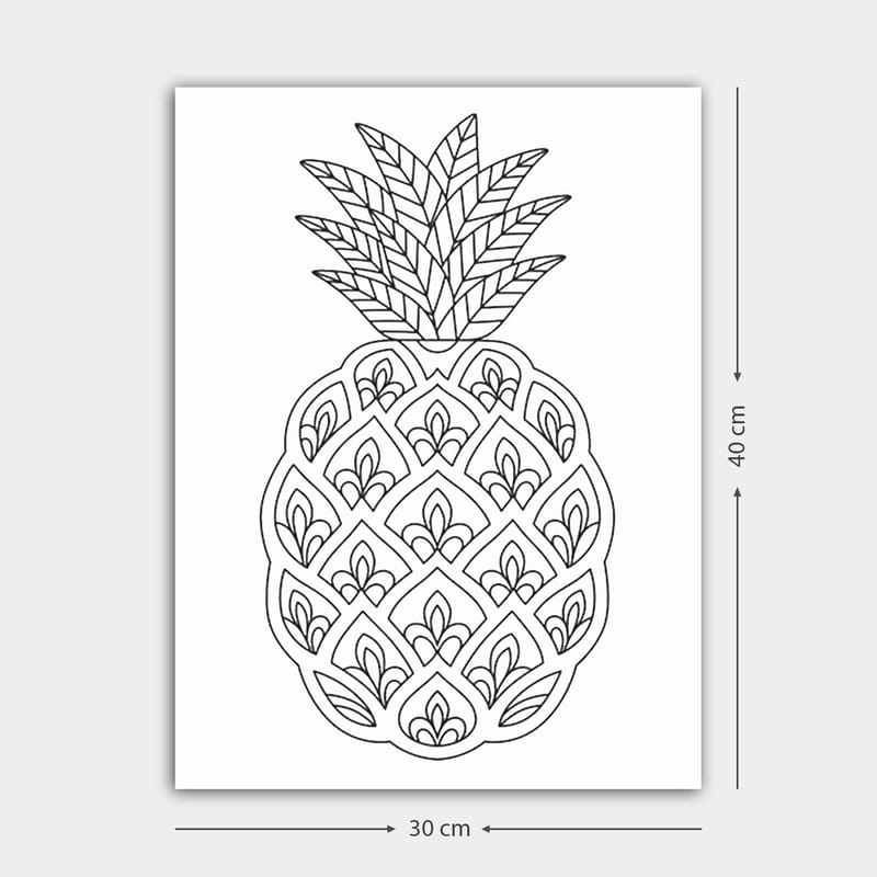 Dekorativ Canvasbillede 30x40 cm - Hvid|Sort - Boligtilbehør - Billeder & kunst - Billeder på lærred