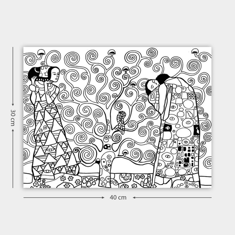 Dekorativ Canvasbillede 30x40 cm - Hvid|Sort - Boligtilbehør - Billeder & kunst - Billeder på lærred