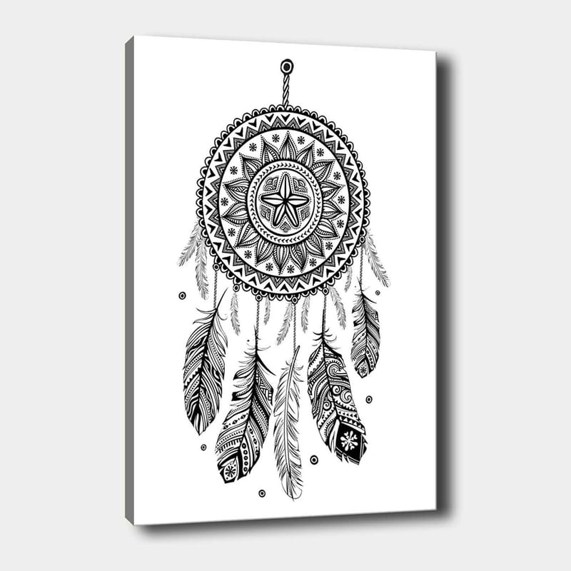 Dekorativ Canvasbillede 30x40 cm - Hvid|Sort - Boligtilbehør - Billeder & kunst - Billeder på lærred