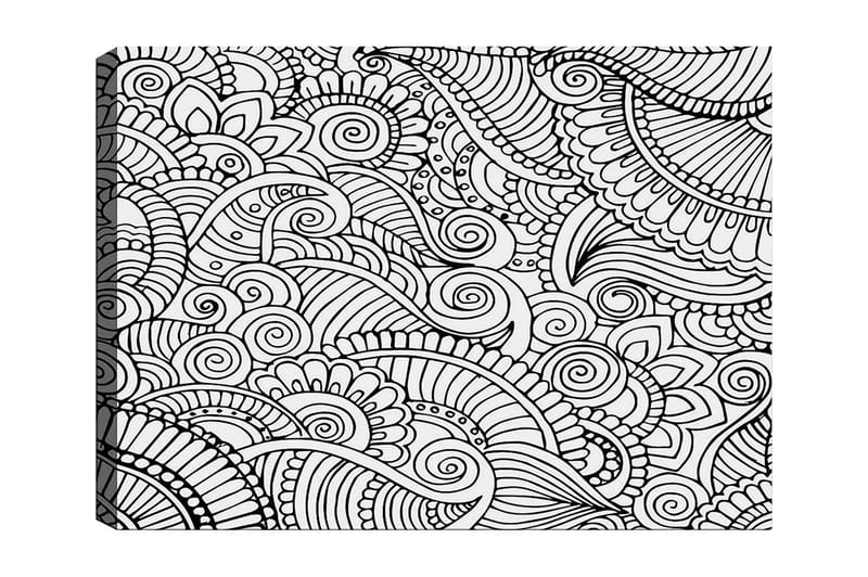 Dekorativ Canvasbillede 30x40 cm - Hvid|Sort - Boligtilbehør - Billeder & kunst - Billeder på lærred