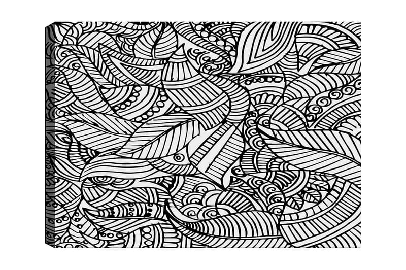 Dekorativ Canvasbillede 30x40 cm - Hvid|Sort - Boligtilbehør - Billeder & kunst - Billeder på lærred