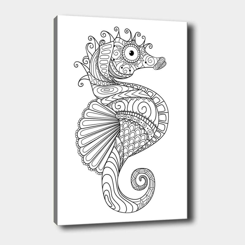 Dekorativ Canvasbillede 30x40 cm - Hvid|Sort - Boligtilbehør - Billeder & kunst - Billeder på lærred