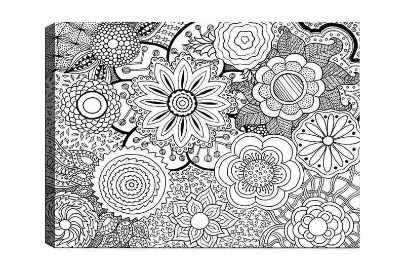 Dekorativ Canvasbillede 30x40 cm - Hvid|Sort - Boligtilbehør - Billeder & kunst - Billeder på lærred