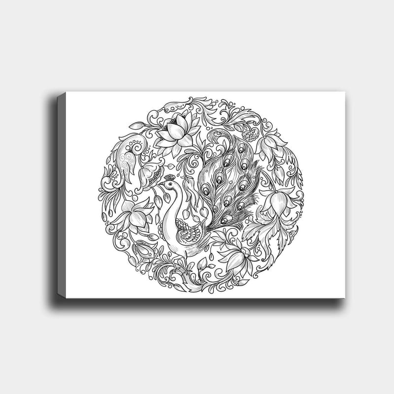 Dekorativ Canvasbillede 30x40 cm - Hvid|Sort - Boligtilbehør - Billeder & kunst - Billeder på lærred