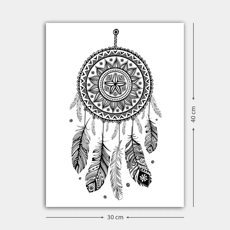 Dekorativ Canvasbillede 30x40 cm, Hvid|Sort