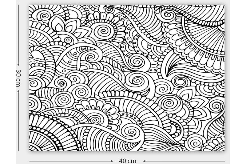 Dekorativ Canvasbillede 30x40 cm - Hvid|Sort - Boligtilbehør - Billeder & kunst - Billeder på lærred