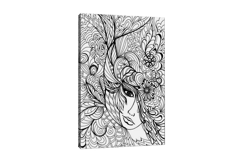 Dekorativ Canvasbillede 30x40 cm, Hvid|Sort