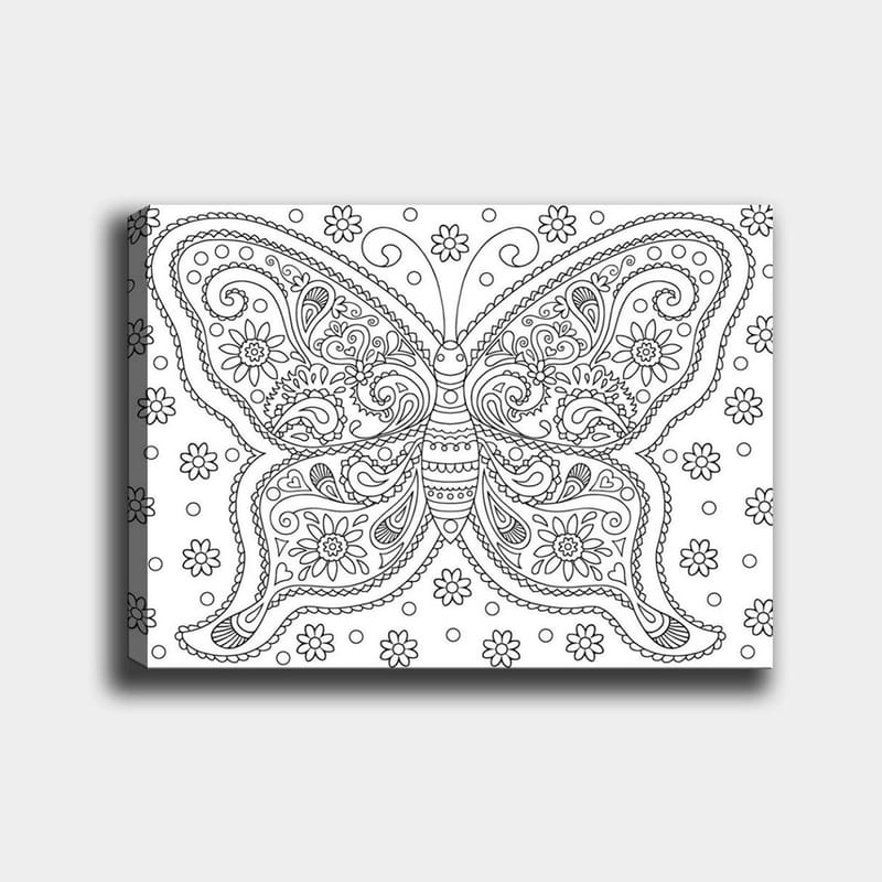 Dekorativ Canvasbillede 30x40 cm - Hvid|Sort - Boligtilbehør - Billeder & kunst - Billeder på lærred