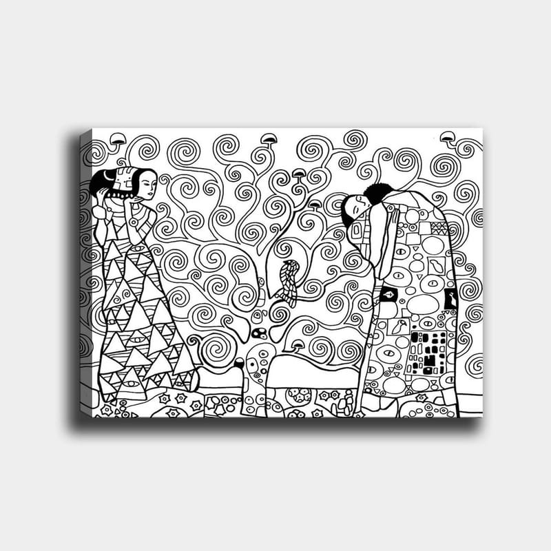 Dekorativ Canvasbillede 30x40 cm - Hvid|Sort - Boligtilbehør - Billeder & kunst - Billeder på lærred