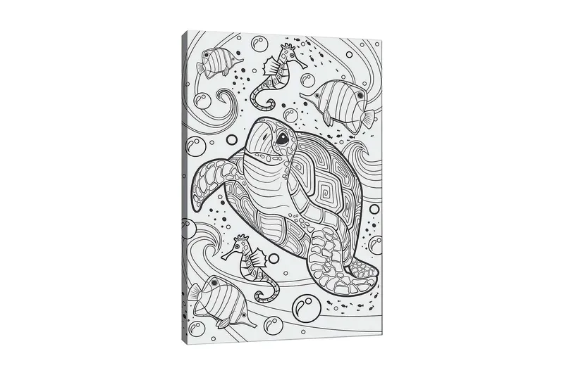 Dekorativ Canvasbillede 30x40 cm, Hvid|Sort