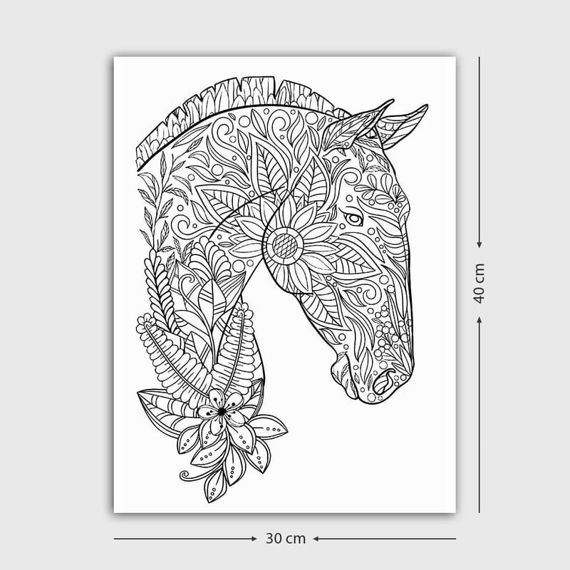 Dekorativ Canvasbillede 30x40 cm - Hvid|Sort - Boligtilbehør - Billeder & kunst - Billeder på lærred