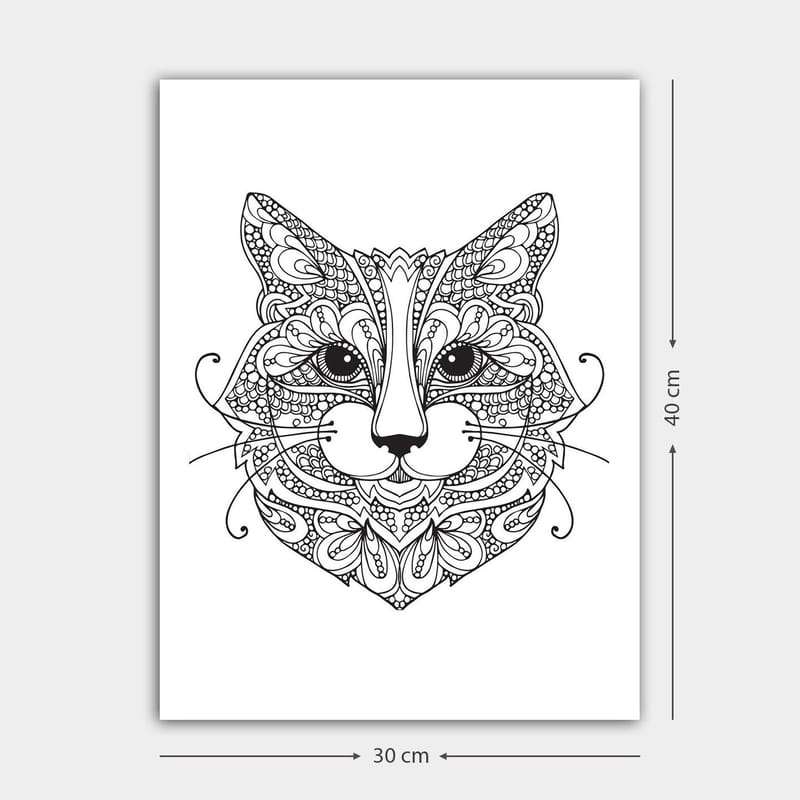 Dekorativ Canvasbillede 30x40 cm, Hvid|Sort