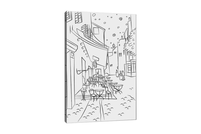 Dekorativ Canvasbillede 30x40 cm, Hvid|Sort