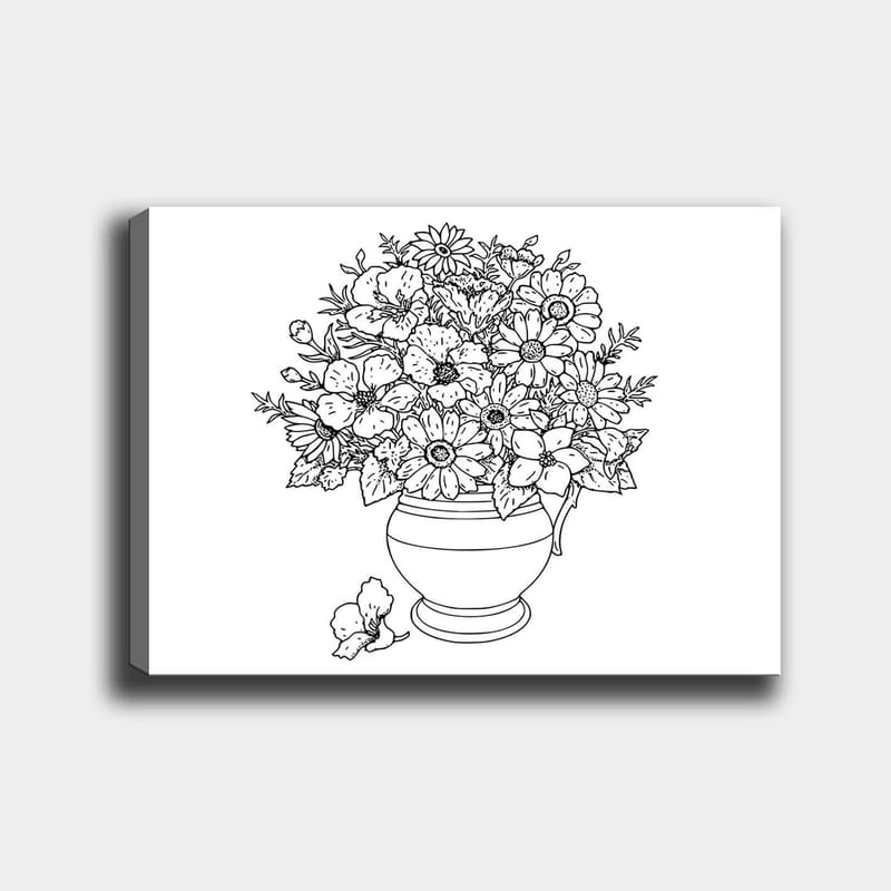 Dekorativ Canvasbillede 30x40 cm - Hvid|Sort - Boligtilbehør - Billeder & kunst - Billeder på lærred