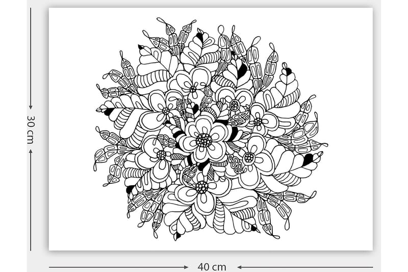 Dekorativ Canvasbillede 30x40 cm - Hvid|Sort - Boligtilbehør - Billeder & kunst - Billeder på lærred
