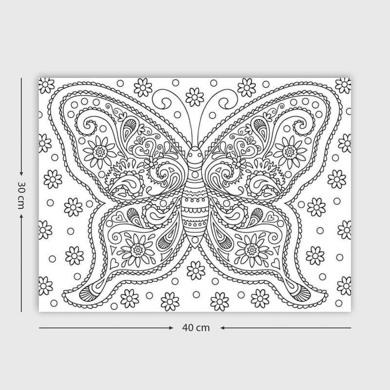 Dekorativ Canvasbillede 30x40 cm, Hvid|Sort