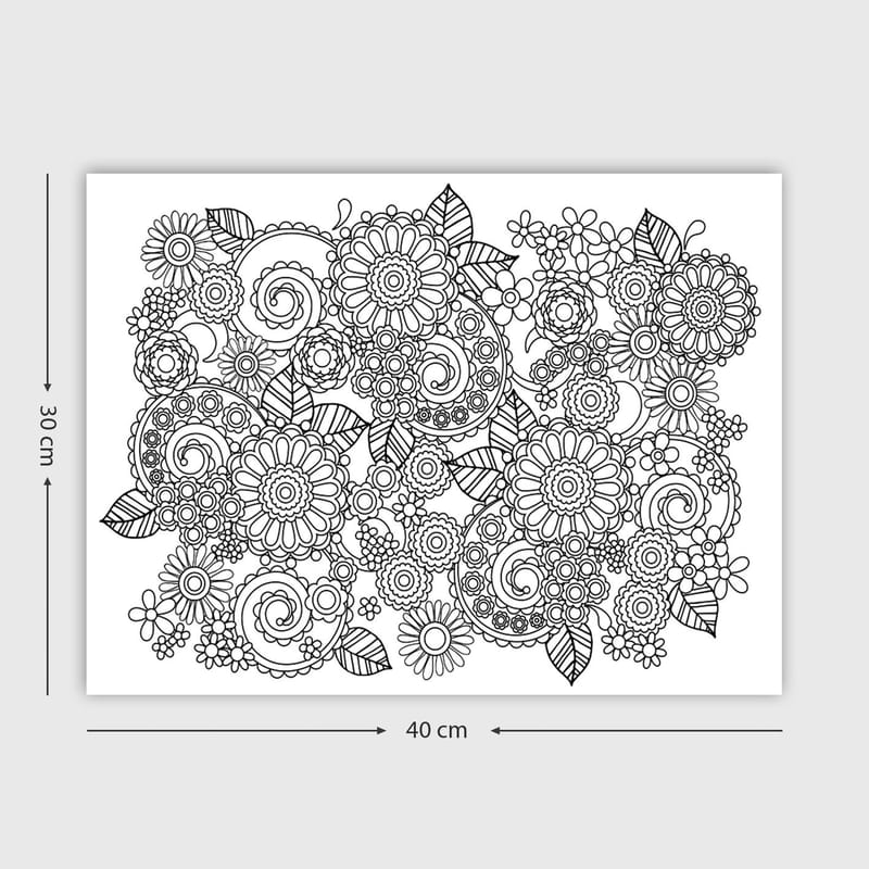 Dekorativ Canvasbillede 30x40 cm, Hvid|Sort