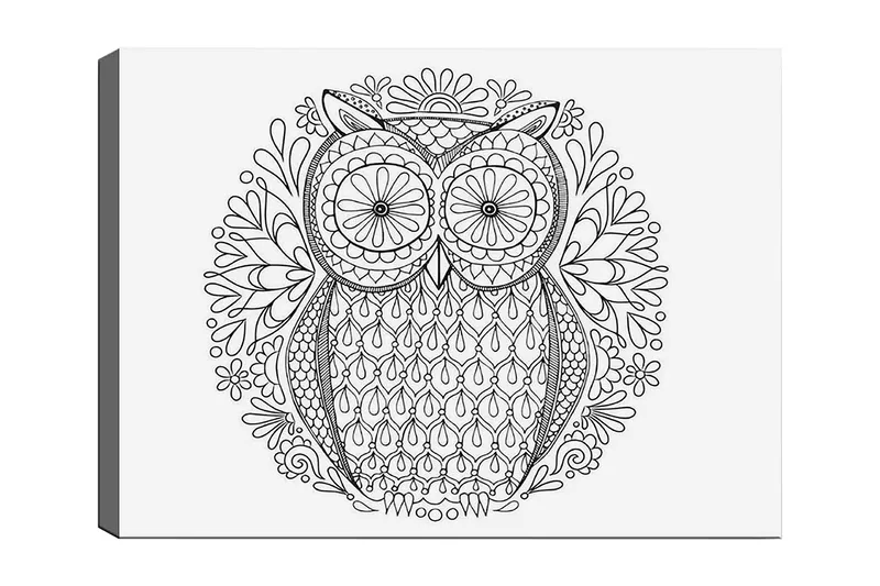 Dekorativ Canvasbillede 30x40 cm, Hvid|Sort