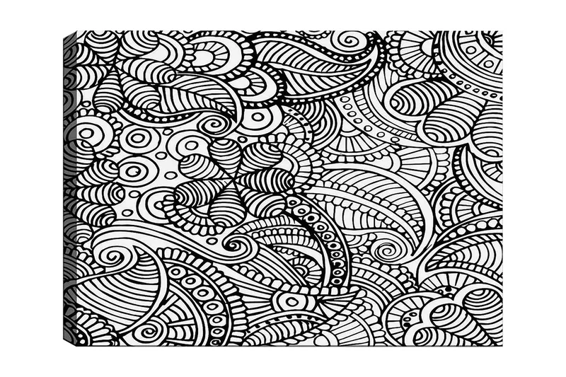 Dekorativ Canvasbillede 30x40 cm, Hvid|Sort