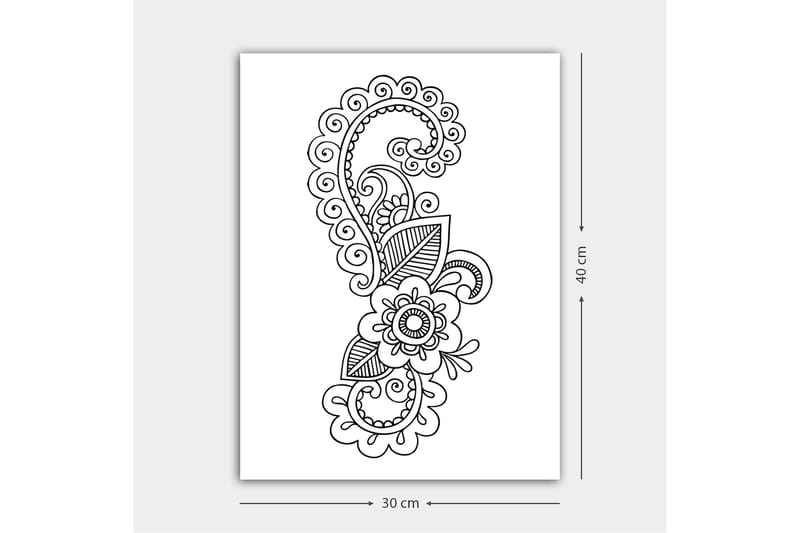 Dekorativ Canvasbillede 30x40 cm - Hvid|Sort - Boligtilbehør - Billeder & kunst - Billeder på lærred