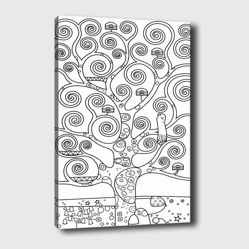 Dekorativ Canvasbillede 30x40 cm - Hvid|Sort - Boligtilbehør - Billeder & kunst - Billeder på lærred