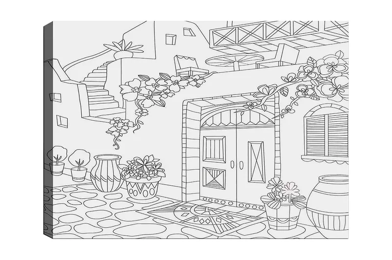 Dekorativ Canvasbillede 30x40 cm, Hvid|Sort