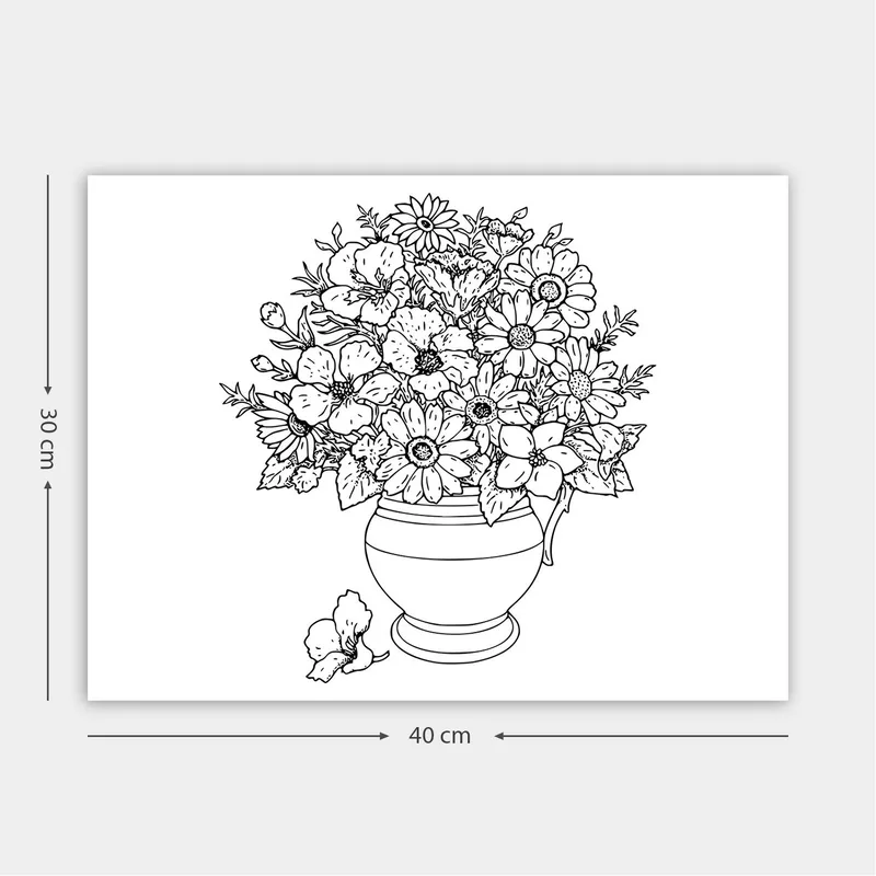 Dekorativ Canvasbillede 30x40 cm, Hvid|Sort