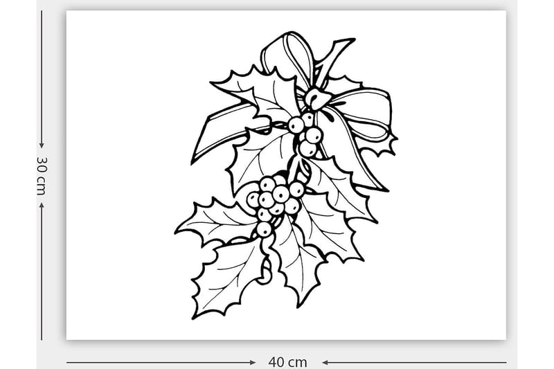 Dekorativ Canvasbillede 30x40 cm - Hvid|Sort - Boligtilbehør - Billeder & kunst - Billeder på lærred