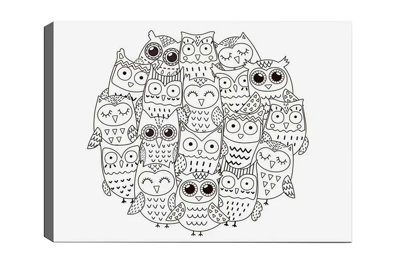 Dekorativ Canvasbillede 30x40 cm, Hvid|Sort