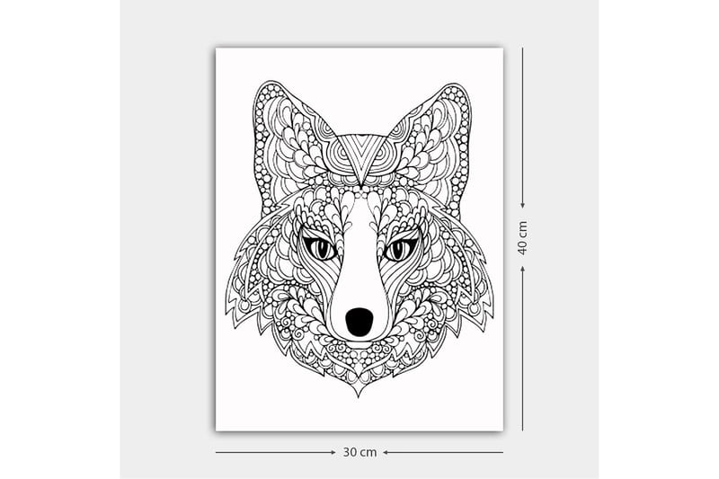 Dekorativ Canvasbillede 30x40 cm - Hvid|Sort - Boligtilbehør - Billeder & kunst - Billeder på lærred