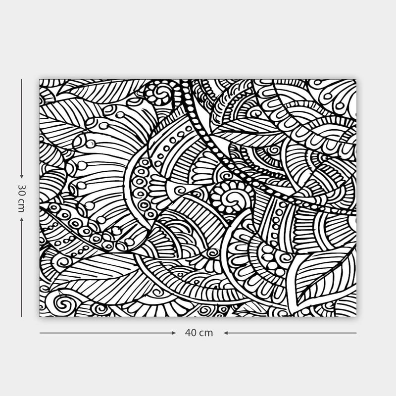 Dekorativ Canvasbillede 30x40 cm, Hvid|Sort