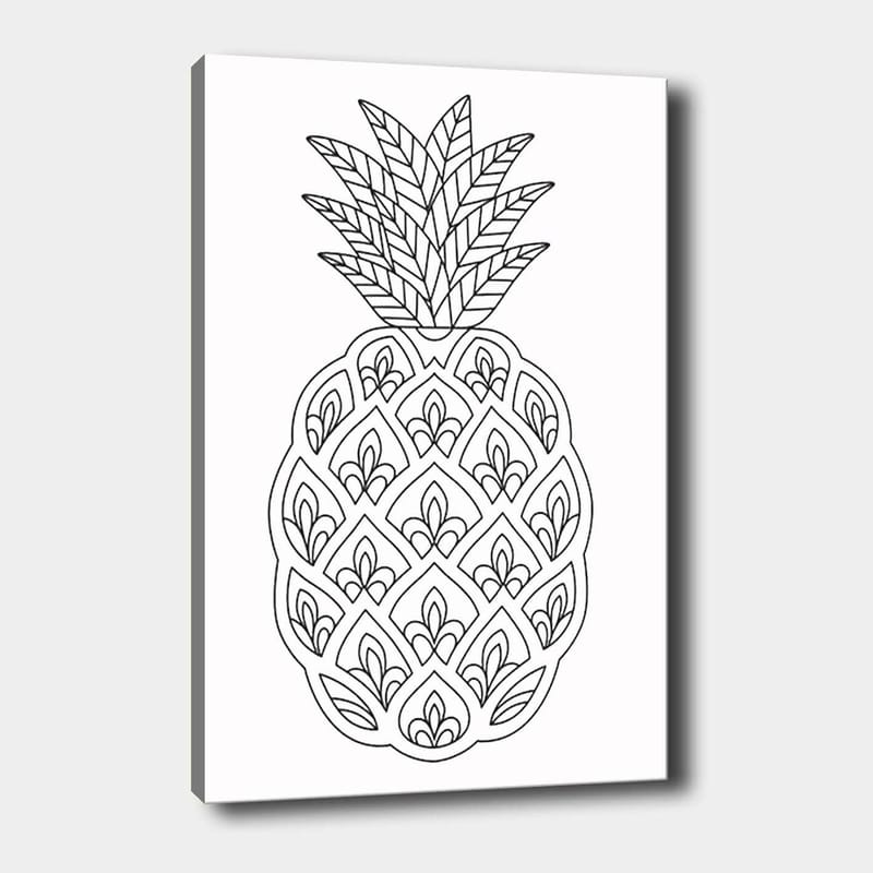 Dekorativ Canvasbillede 30x40 cm - Hvid|Sort - Boligtilbehør - Billeder & kunst - Billeder på lærred