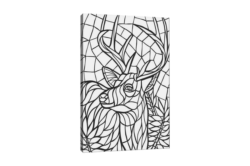 Dekorativ Canvasbillede 30x40 cm, Hvid|Sort