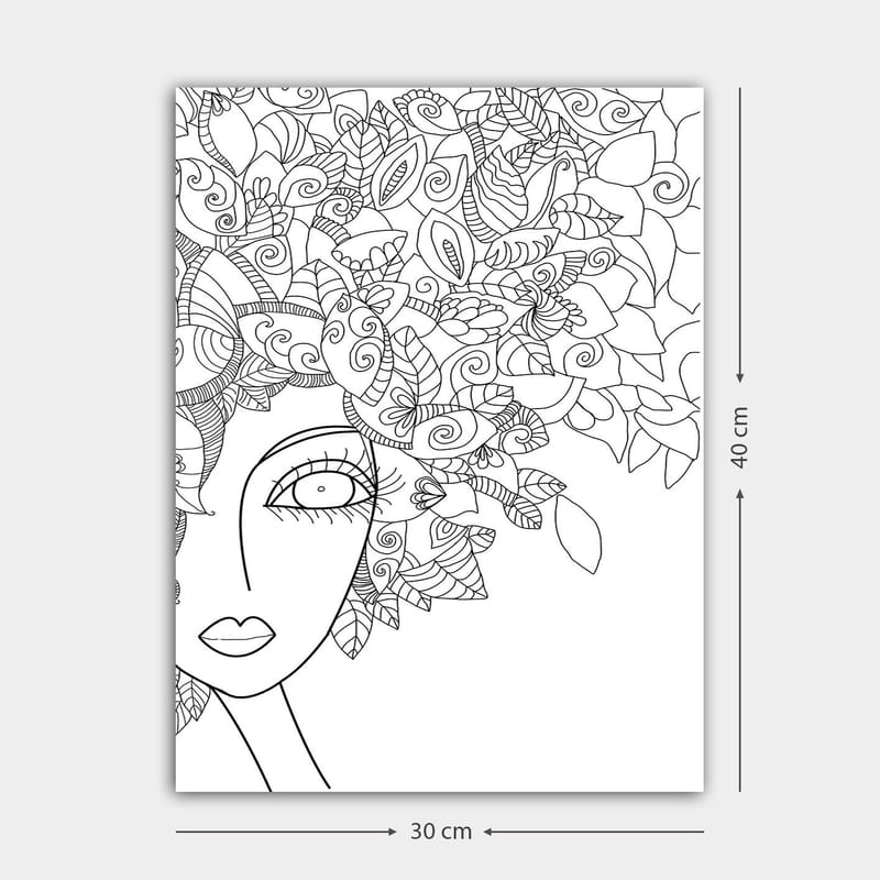 Dekorativ Canvasbillede 30x40 cm, Hvid|Sort