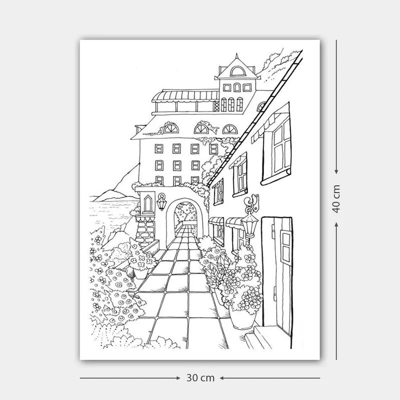 Dekorativ Canvasbillede 30x40 cm, Hvid|Sort