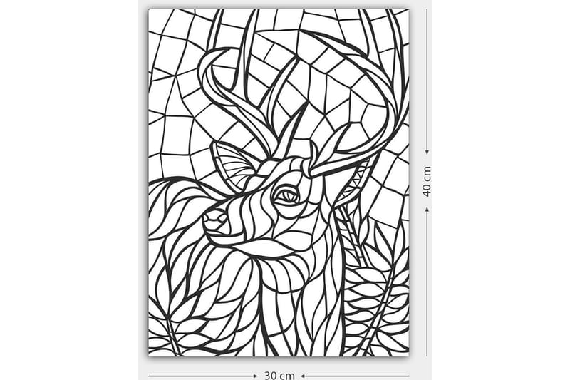 Dekorativ Canvasbillede 30x40 cm - Hvid|Sort - Boligtilbehør - Billeder & kunst - Billeder på lærred