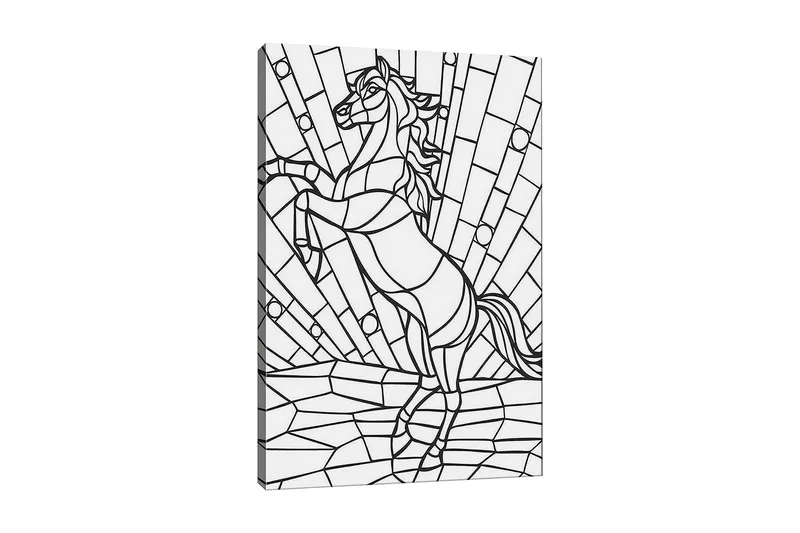 Dekorativ Canvasbillede 30x40 cm, Hvid|Sort