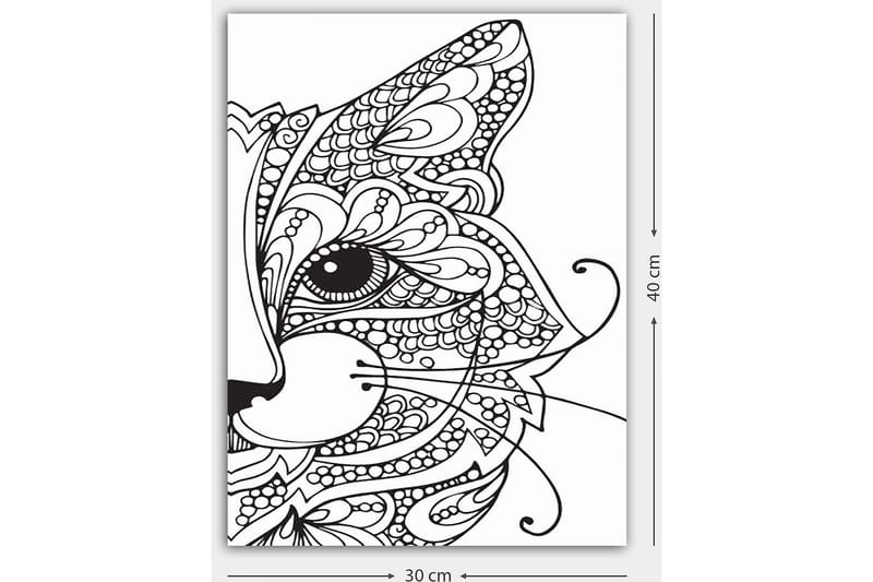 Dekorativ Canvasbillede 30x40 cm - Hvid|Sort - Boligtilbehør - Billeder & kunst - Billeder på lærred