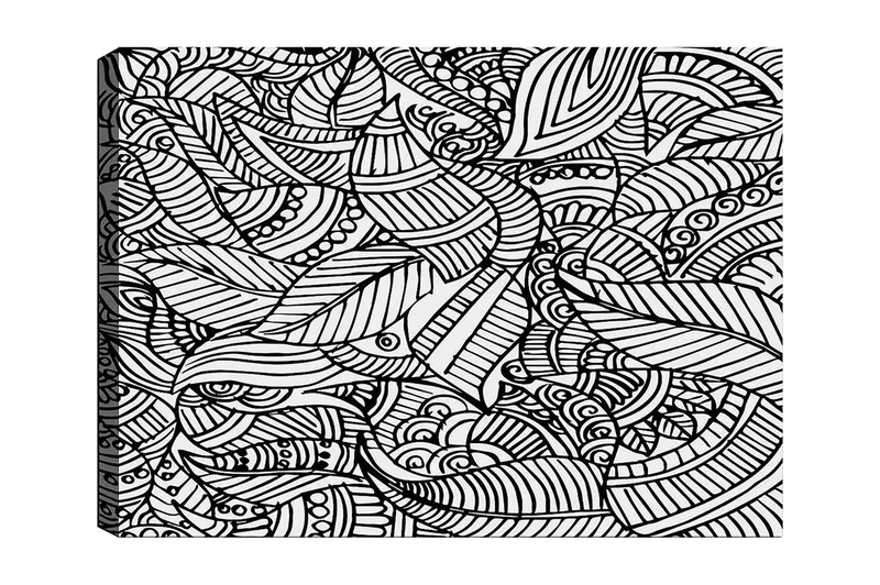 Dekorativ Canvasbillede 30x40 cm, Hvid|Sort
