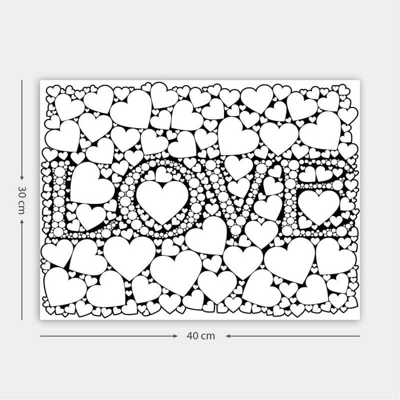 Dekorativ Canvasbillede 30x40 cm, Hvid|Sort