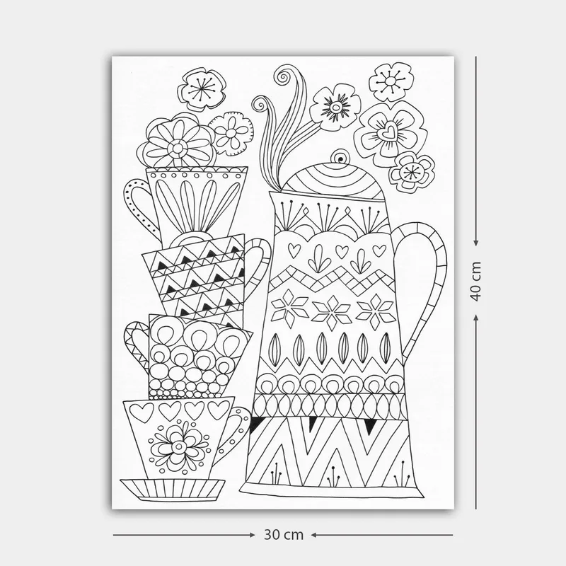 Dekorativ Canvasbillede 30x40 cm, Hvid|Sort