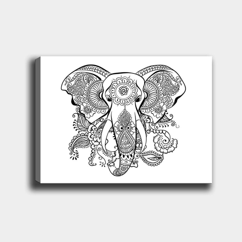 Dekorativ Canvasbillede 30x40 cm - Hvid|Sort - Boligtilbehør - Billeder & kunst - Billeder på lærred