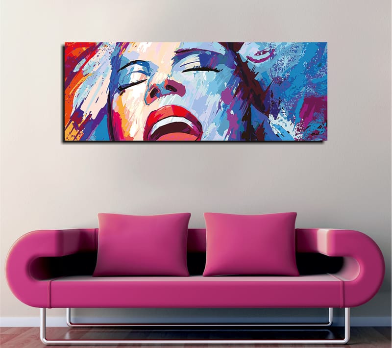Dekorativ Canvasbillede 30x80 cm - Flerfarvet - Boligtilbehør - Billeder & kunst - Billeder på lærred