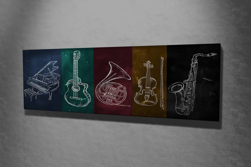 Dekorativ Canvasbillede 30x80 cm - Flerfarvet - Boligtilbehør - Billeder & kunst - Billeder på lærred