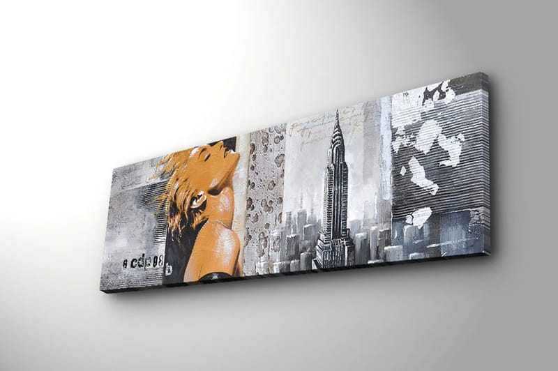 Dekorativ Canvasbillede 30x90 cm - Flerfarvet - Boligtilbehør - Billeder & kunst - Billeder på lærred