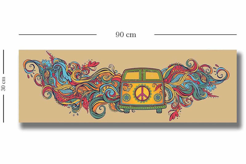 Dekorativ Canvasbillede 30x90 cm - Flerfarvet - Boligtilbehør - Billeder & kunst - Billeder på lærred