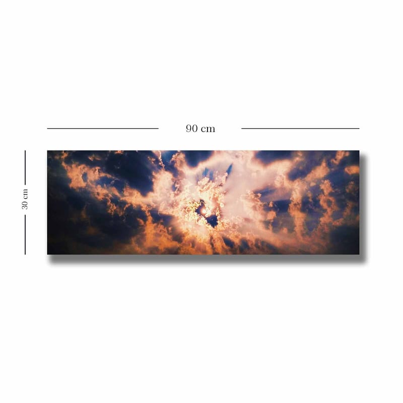 Dekorativ Canvasbillede 30x90 cm - Flerfarvet - Boligtilbehør - Billeder & kunst - Billeder på lærred