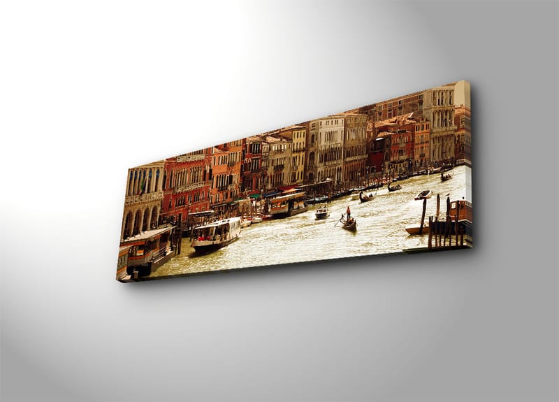 Dekorativ Canvasbillede 30x90 cm - Flerfarvet - Boligtilbehør - Billeder & kunst - Billeder på lærred