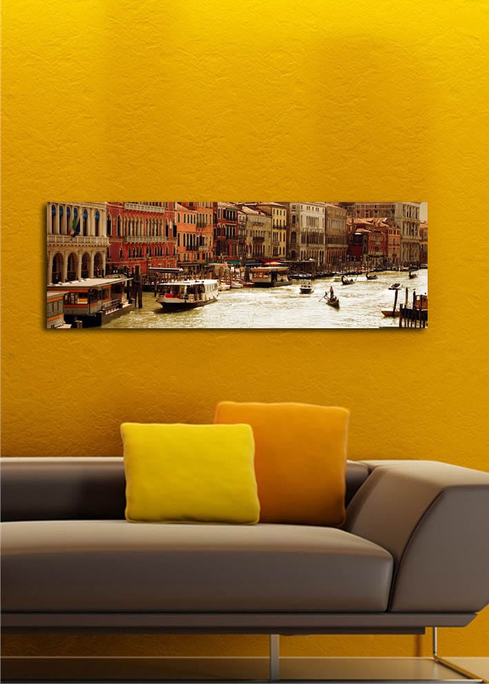 Dekorativ Canvasbillede 30x90 cm - Flerfarvet - Boligtilbehør - Billeder & kunst - Billeder på lærred