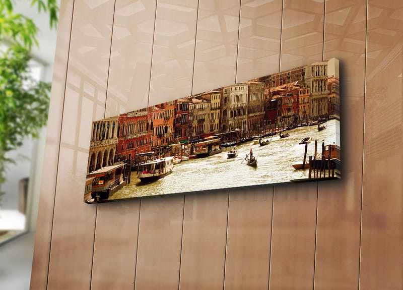 Dekorativ Canvasbillede 30x90 cm - Flerfarvet - Boligtilbehør - Billeder & kunst - Billeder på lærred